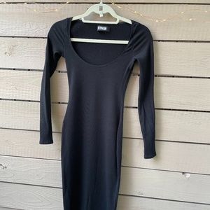Reformation Knit Black Pencil Midi Dress